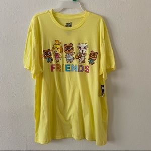 Animal Crossing Friends X-Large Short Sleeve Shirt